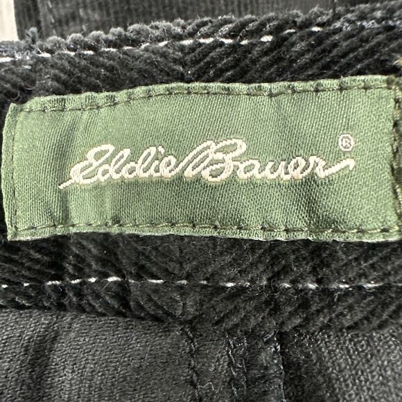 Eddie Bauer Pants Womens 14 Black Corduroy‎ Straight Leg Stretch 36X31 - Picture 7 of 12